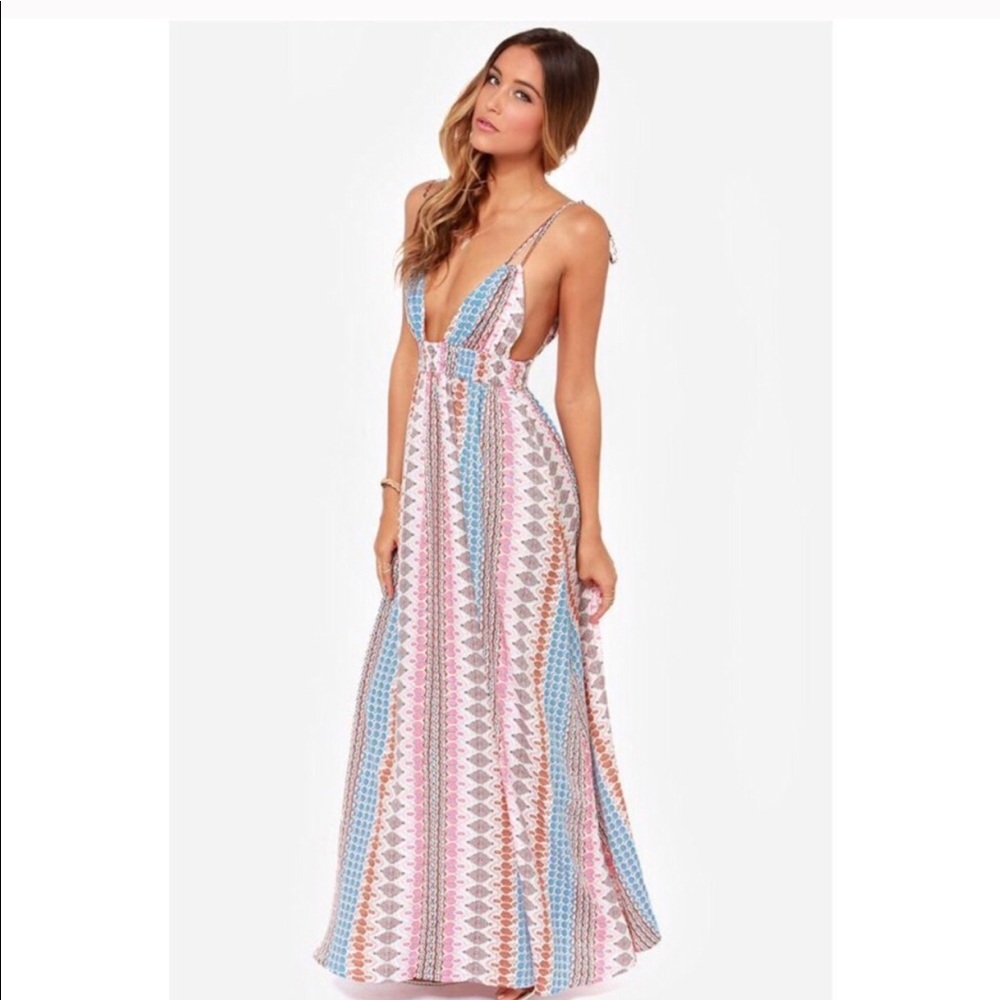 Maxin Relaxin Maxi print dress from Lulus